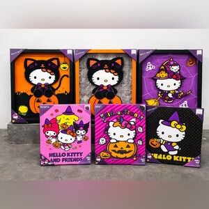 Hello Kitty Halloween Wall Art Lot (6 Pieces) Shadow Box + Canvas Sanrio Decor
